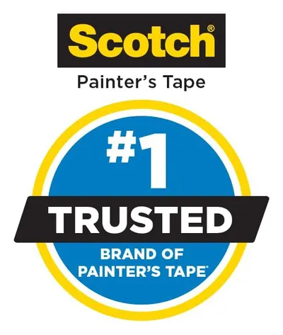 Communicates that Scotch is the #1 trusted brand of painter's tape, building credibility and brand authority to reassure shoppers they're choosing the market leader.