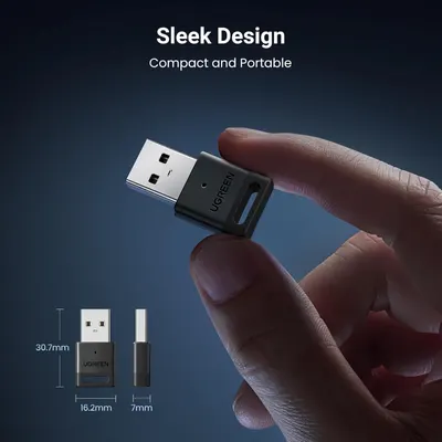 Communicates the ultra-compact and portable size of the USB device with precise measurements (30.7mm x 16.2mm x 7mm) to reassure shoppers it's travel-friendly and won't take up space.