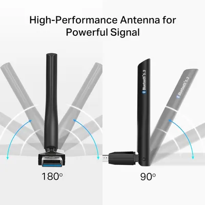 Demonstrates the antenna's flexible positioning capability to optimize signal reception, reassuring shoppers that they can adjust it for best performance.