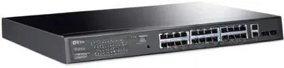 Provides a clear, unobstructed view of the network switch hardware on a neutral background, allowing shoppers to see the product's physical appearance, port configuration, and professional design.