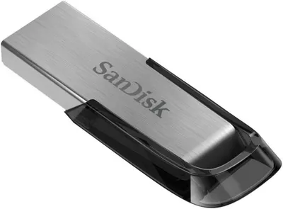 Provides a clean, catalog-style view of the SanDisk USB flash drive to show the product's physical appearance and branding without distractions.