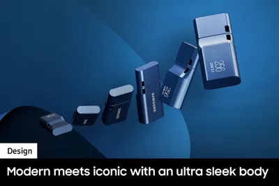 Highlights the product's ultra-sleek, modern design to appeal to shoppers looking for a stylish and premium-looking device.