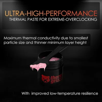 Communicates multiple technical benefits of the thermal paste to convince PC enthusiasts and overclockers that this product delivers superior heat transfer performance through advanced formulation.