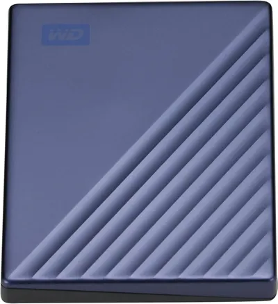 Displays the external hard drive product in a clean, catalog-style format to show its physical appearance, design, and color without distractions.
