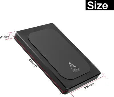 Communicates the exact physical dimensions of the product (4.66 inch length, 3.15 inch width, 0.5 inch height) to help shoppers understand its compact size and portability.