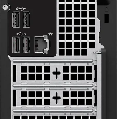 This image breaks down the physical components and ports of the device, showing shoppers the connectivity options and hardware layout including high-speed USB ports, network connectivity, and…