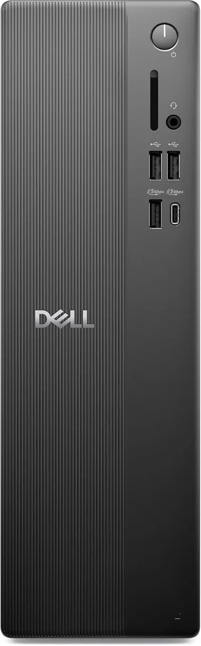 Displays the Dell desktop computer tower in a clean, catalog-style format to show the physical product and its design without distractions.