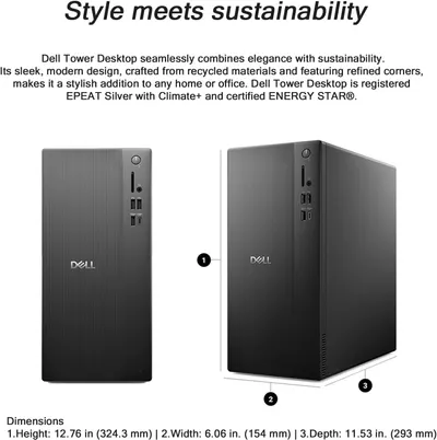 Communicates the product's environmental responsibility through recycled materials and multiple eco-certifications to appeal to sustainability-conscious shoppers. Provides exact dimensional…