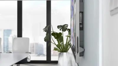 Demonstrates the product in a real-world professional office setting to help shoppers visualize how it fits into their workspace.