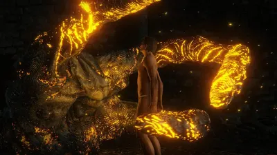 Showcases the product in a dramatic, immersive fantasy setting to convey the visual quality and atmospheric experience of the game.