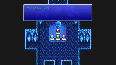 This appears to be a screenshot from a video game, not an Amazon product image. It shows a retro-style RPG scene with characters and dialogue text.