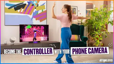 Communicates that the product allows users to control gameplay using their phone camera, highlighting the innovative motion-control feature for an interactive gaming experience.