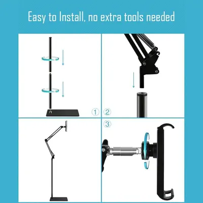 Demonstrates the simple 3-step installation process to reassure shoppers that the product can be assembled quickly without requiring additional tools.