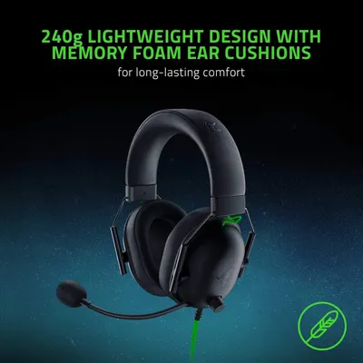 Communicates the headset's ultra-light weight (240g) as a key performance metric, reassuring shoppers that the product is comfortable for extended gaming or work sessions. Highlights the comfort…