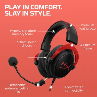 This image breaks down the gaming headset's physical components and materials to help shoppers understand the build quality, comfort features, and technical specifications that make up the product.