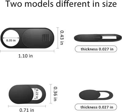 Communicates the exact physical dimensions of two different product models to help shoppers understand the size differences and choose the right option for their needs.