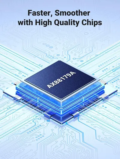 Highlights the product's advanced chip technology to communicate superior speed and smooth performance, reassuring shoppers of quality and efficiency.