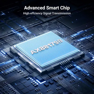 Highlights the product's advanced chip technology and efficient signal transmission capability to communicate superior performance and technical sophistication.