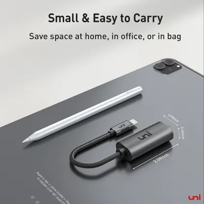 Demonstrates the product's small physical dimensions with exact measurements to reassure shoppers it's portable and space-saving for home, office, or travel use. Highlights the product's compact,…