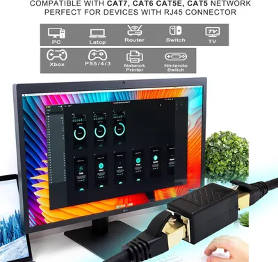 Demonstrates the wide range of devices and scenarios where the ethernet cable can be used, from PCs and gaming consoles to routers and smart TVs, reassuring shoppers of its versatility and broad…