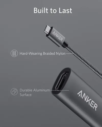 Highlights the physical construction and material quality of the cable to reassure shoppers of its durability and long-lasting build. Communicates the core benefit that the product is built to last…