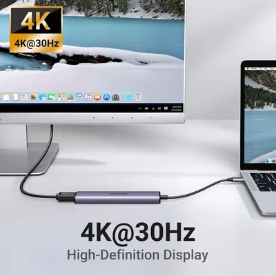 Communicates the product's high-definition display capability at 4K resolution and 30Hz refresh rate, reassuring shoppers of superior video quality and performance.
