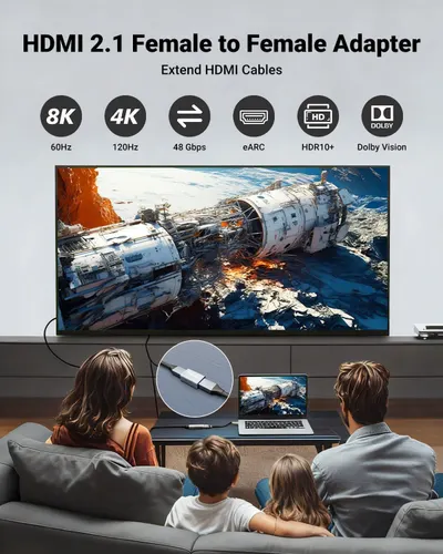 Communicates the comprehensive technical specifications and capabilities of the HDMI adapter, reassuring shoppers that it supports high-end video and audio features for premium home entertainment.…