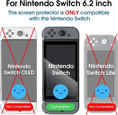 Clarifies which Nintendo Switch models the screen protector is compatible with, helping shoppers avoid purchasing the wrong product for their device.
