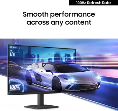 Communicates the monitor's high refresh rate performance to reassure gamers that the display delivers smooth, fluid motion for an enhanced gaming experience. Highlights the benefit of smooth…