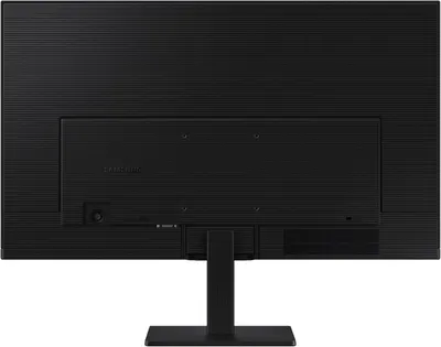 Shows the back of the Samsung monitor on a clean white background to give shoppers a clear view of the product's rear design and build quality.