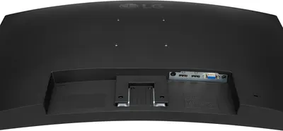 Shows the back panel port layout and connectivity options of the monitor, helping shoppers understand what devices can be connected and how to set up the product.