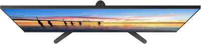 Provides a clean, catalog-style view of the monitor showing its design, stand, and display from the front angle.