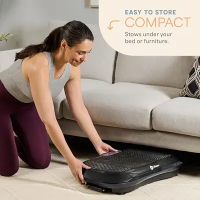Demonstrates that the product is compact and can be easily stored under furniture, addressing space-saving concerns for shoppers.
