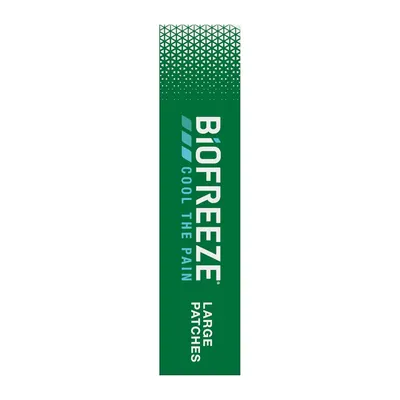 Communicates the brand name and tagline to build brand recognition and establish the product's identity as part of the Biofreeze pain relief line.