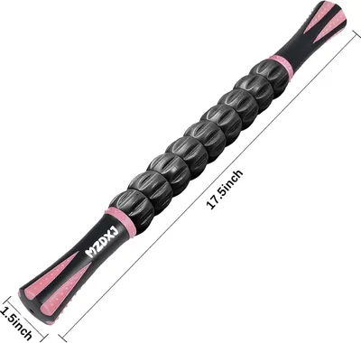 Communicates the exact physical size of the massage roller stick to help shoppers understand its portability and storage requirements.