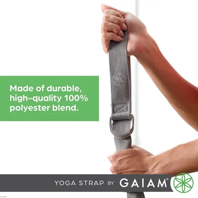 Highlights the product's material quality and durability to reassure shoppers that the yoga strap is built to last and made from premium materials. Establishes brand recognition and trust by…