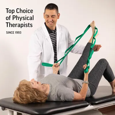 Builds credibility and trust by showing that the product is the top choice of physical therapists since 1993, reassuring shoppers of its professional-grade quality and effectiveness.
