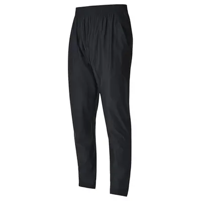 Provides a clear, unobstructed view of the black athletic pants on a neutral background for catalog purposes.
