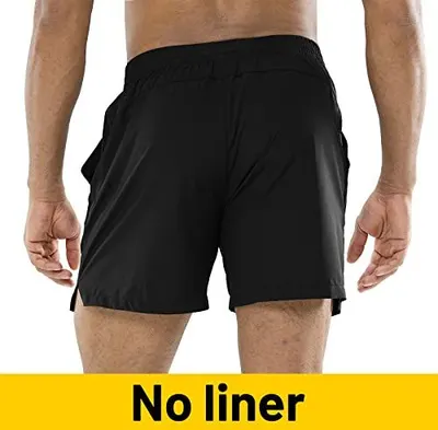 Communicates that these shorts do not have a built-in liner, helping shoppers understand the product's construction and make an informed purchase decision.