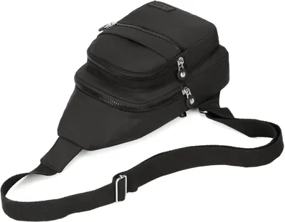 Provides a clean, catalog-style view of the product on a white background to show the bag's design, multiple compartments, and adjustable strap without distractions.