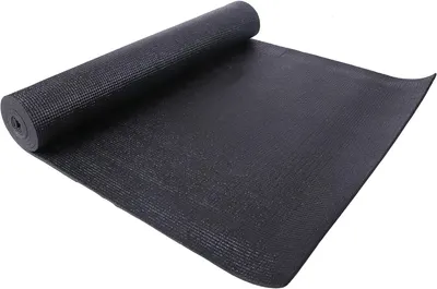 Provides a clean, catalog-style view of the yoga mat showing its texture, color, and rolled/unrolled form without distractions.