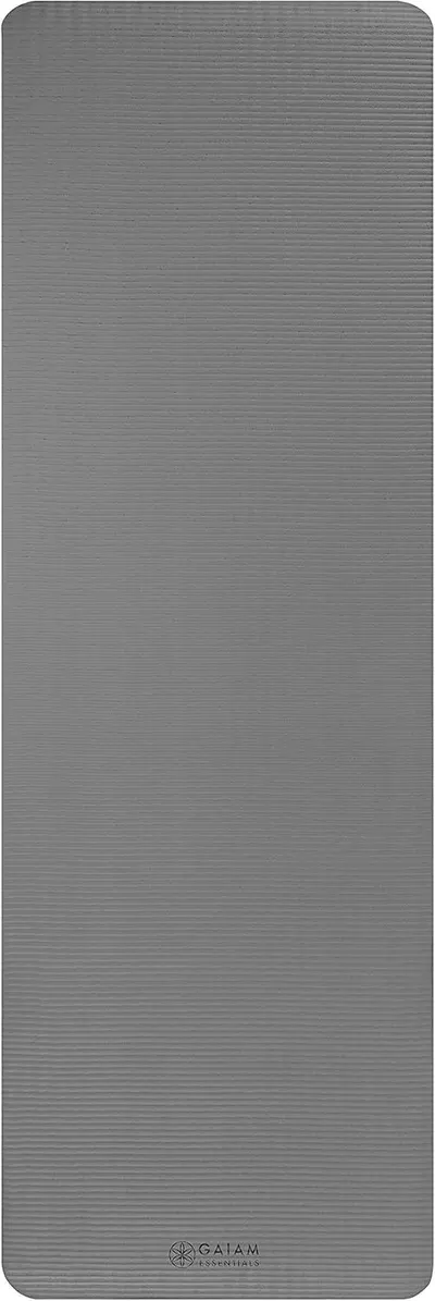 Displays the yoga mat in a clean, catalog-style format to show the product's texture, color, and overall appearance without distractions.