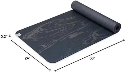 Communicates the exact physical dimensions of the yoga mat (68 inches length, 24 inches width, 0.2 inches thickness) to help shoppers understand the size and ensure it meets their needs.