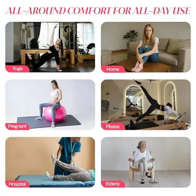 Demonstrates the product's versatility by showing it can be used across multiple life stages and activities, reassuring shoppers that it's suitable for all-day comfort in diverse scenarios.