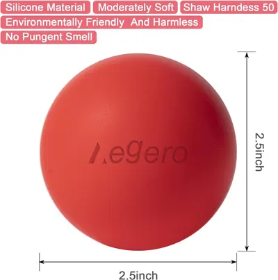 Communicates the exact physical size of the product (2.5 inches) to help shoppers understand how large the ball is before purchasing. Highlights multiple product benefits including material quality,…