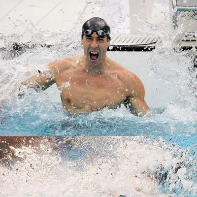 Demonstrates the product in use during competitive swimming to show its real-world application and performance in an athletic environment.
