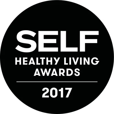 Displays a SELF Healthy Living Awards badge from 2017 to build credibility and trust by showing the product has been recognized by a reputable publication.