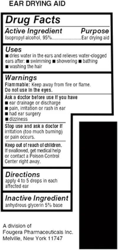 Provides detailed instructions on how to use the ear drying aid product, including drug facts, warnings, and application directions to ensure safe and effective use.