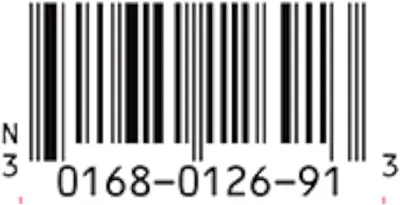 Displays the product barcode for scanning and inventory purposes, providing a clean white background image without any additional text or design elements.