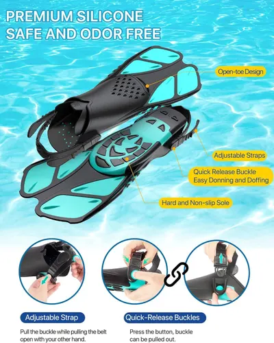Breaks down the physical components and structural features of the swim fins to help shoppers understand what the product is made of and how it is constructed. Demonstrates how to adjust the straps…
